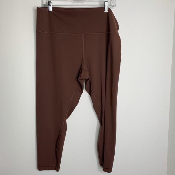 Lululemon Wunder Train High-Rise Tight 25" Brown Earth Womens Size 20 - Picture 3 of 14